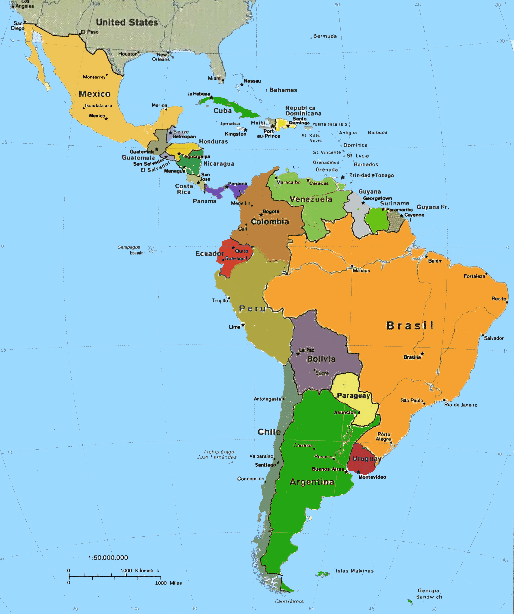 Mapa America Latina 24x7 ComunicaÇÃo